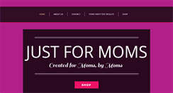 Desktop Screenshot of justformoms.com